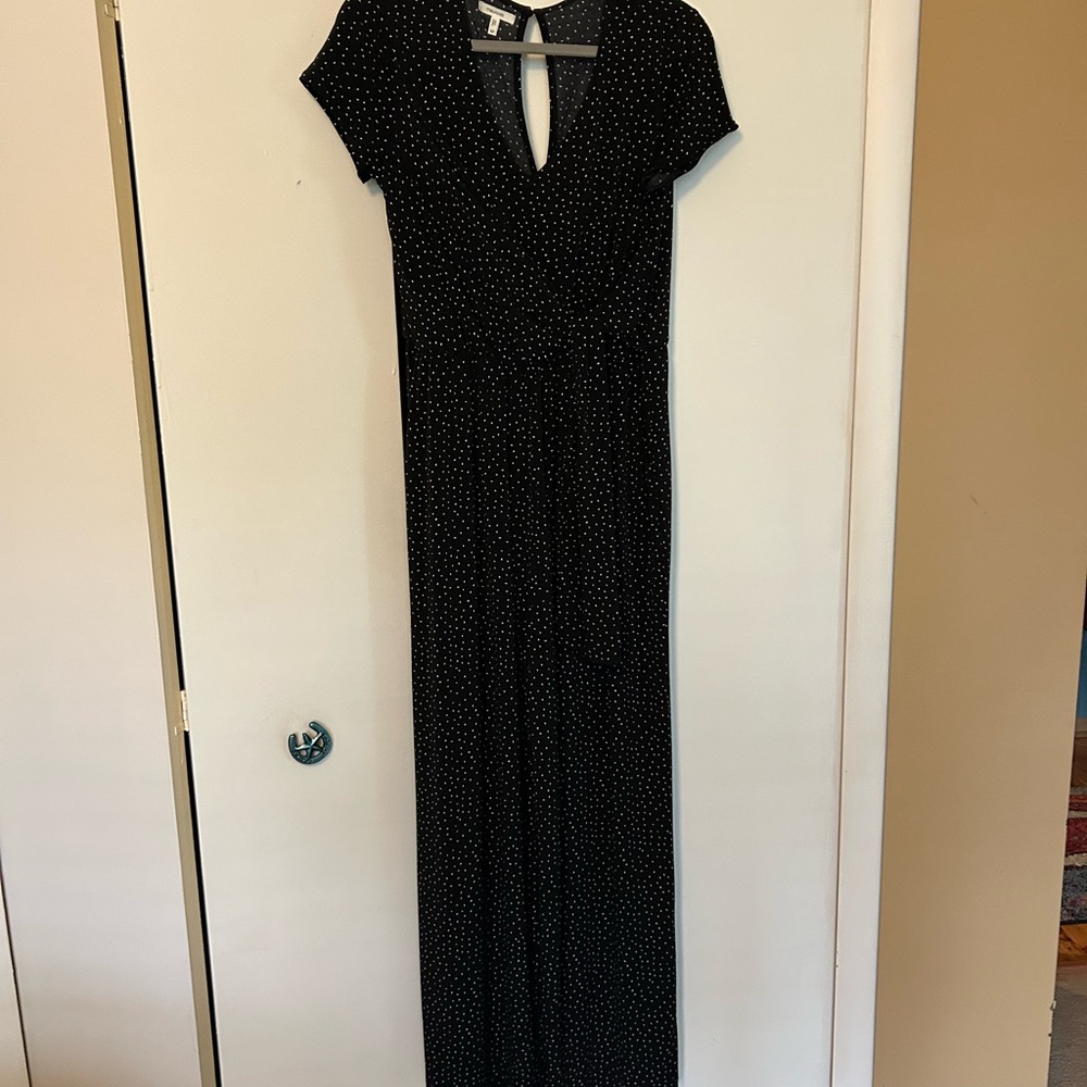 Elegant Black Polka Dot Jumpsuit